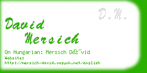 david mersich business card